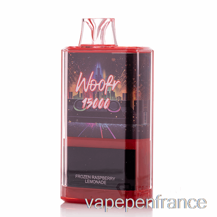 Woofr 15000 Stylo Vape Jetable De Limonade à La Framboise Congelée